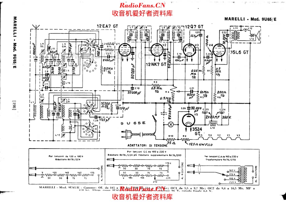 Radiomarelli 9U65-E 电路原理图.pdf_第1页