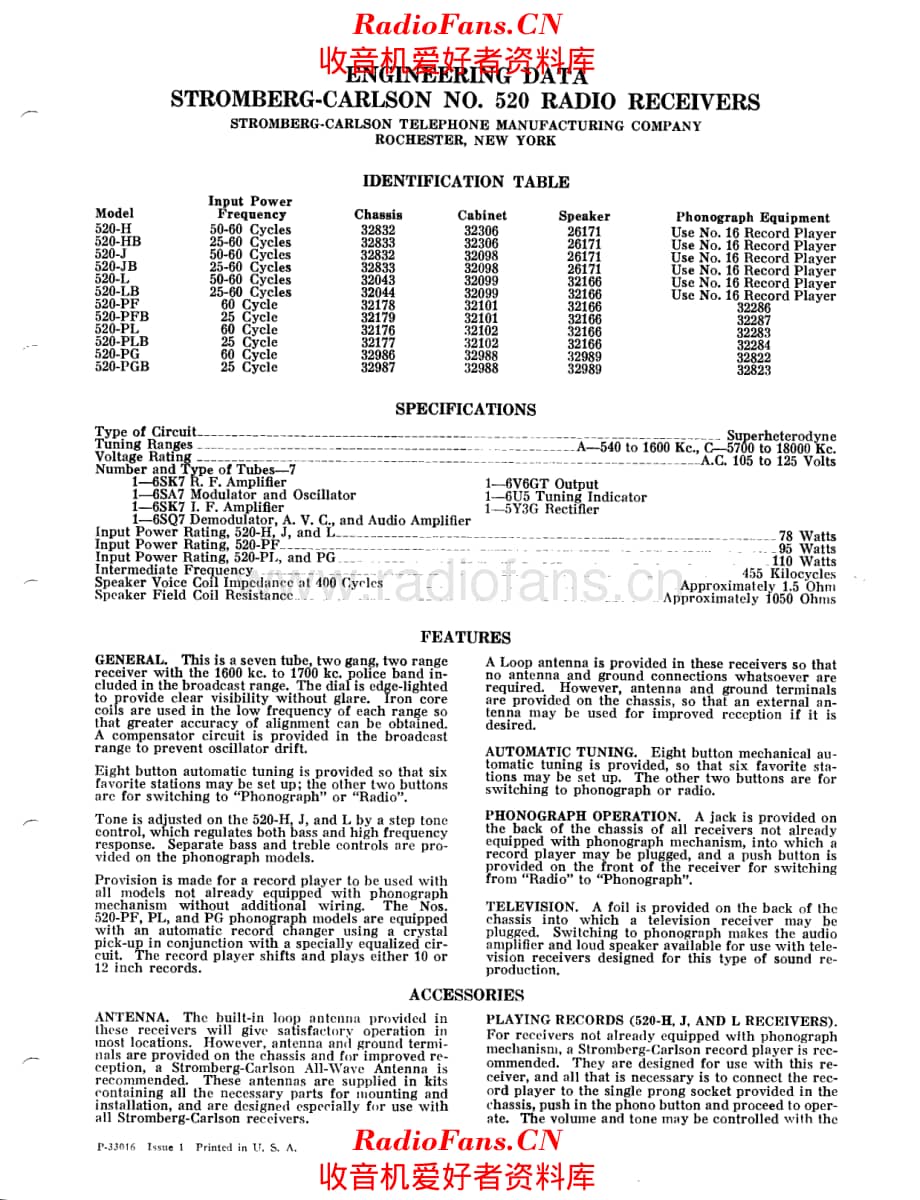 Stromberg Carlson 520 service manual 电路原理图.pdf_第1页
