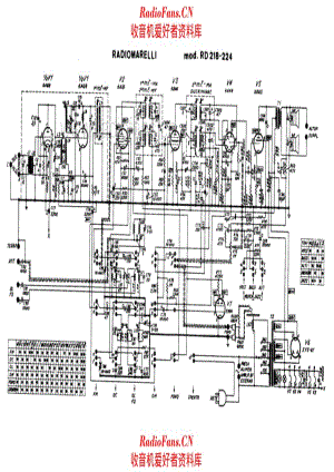 Radiomarelli RD218 RD224 电路原理图.pdf