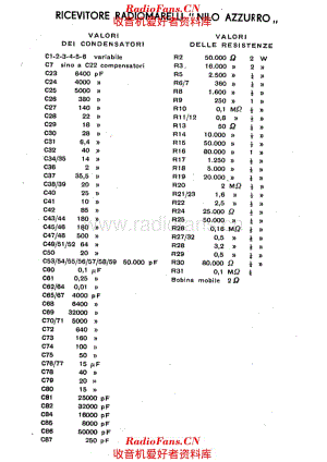 Radiomarelli 7A96 Nilo Azzurro components 电路原理图.pdf