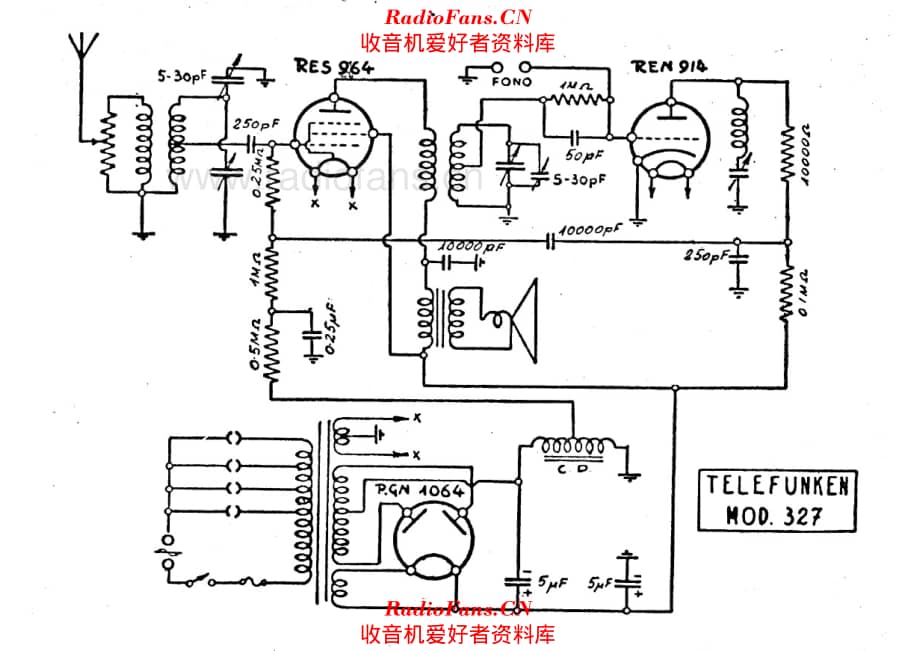 Telefunken 327 电路原理图.pdf_第1页
