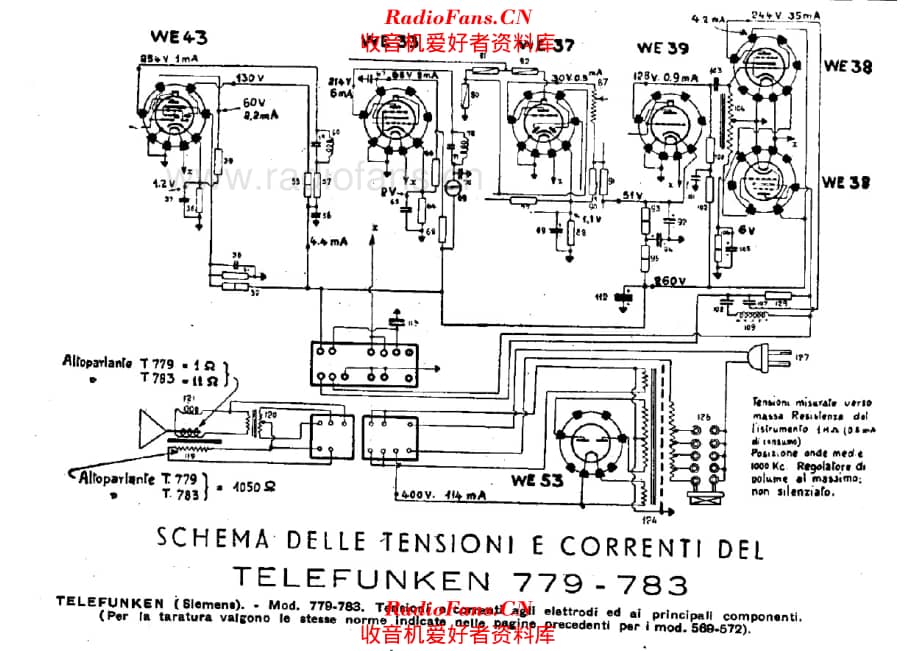 Siemens Telefunken 779 783 voltages 电路原理图.pdf_第1页