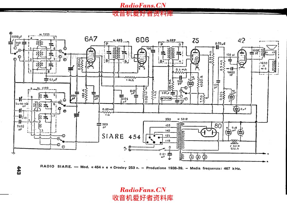 Siare Crosley S-454_C-253 电路原理图.pdf_第1页