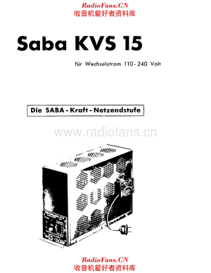 Saba KVS15 电路原理图.pdf