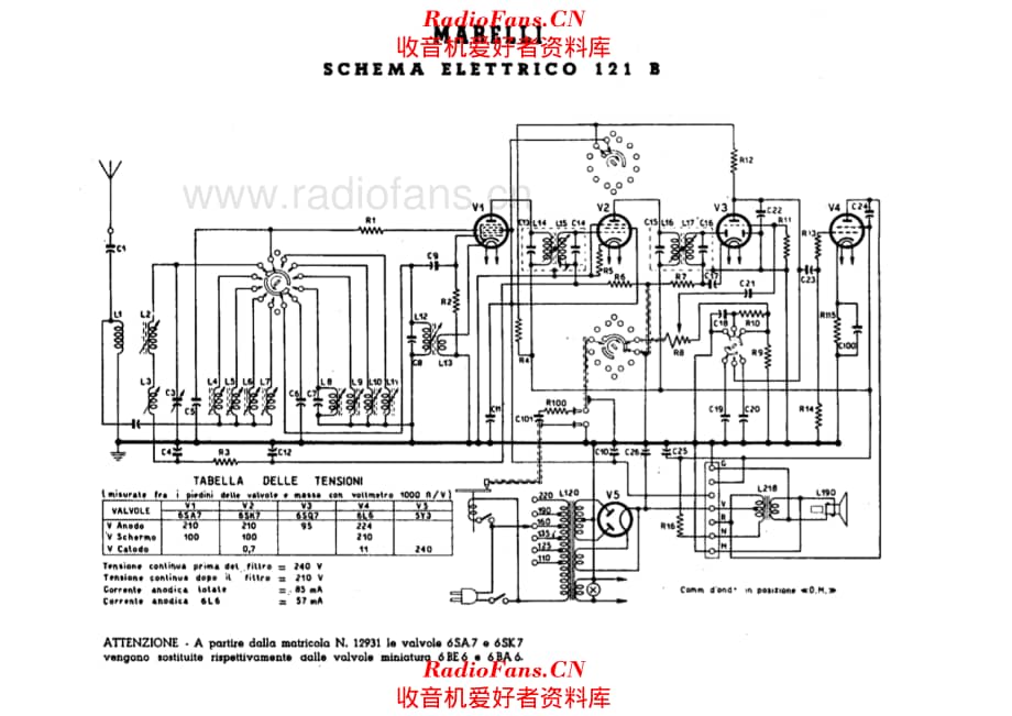 Radiomarelli 121B 电路原理图.pdf_第1页