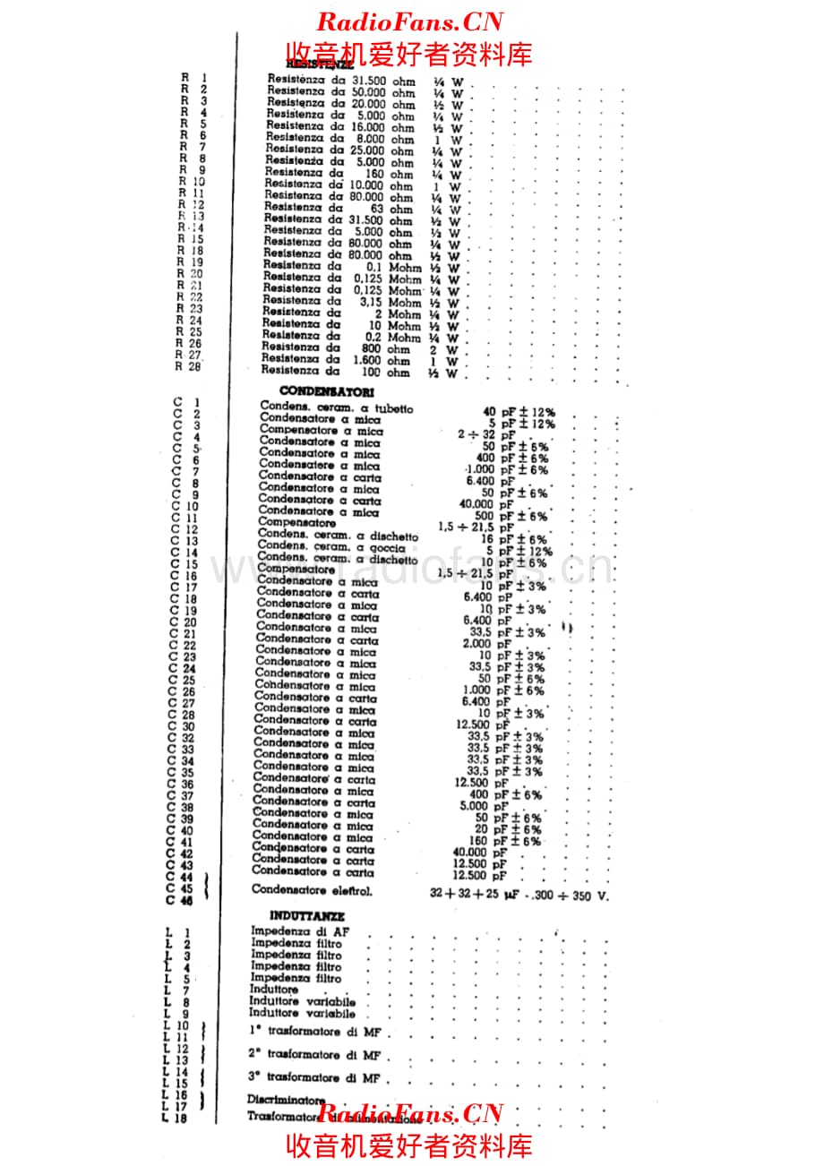 Radiomarelli FM107 components 电路原理图.pdf_第1页