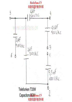 Telefunken T33W - Capacitors BOX 电路原理图.pdf