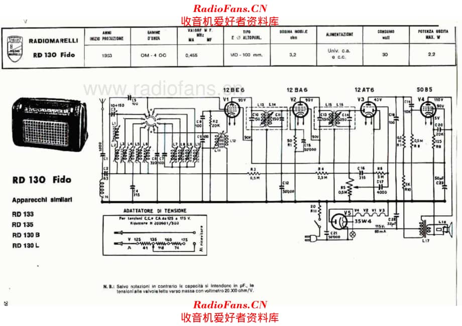 Radiomarelli RD130 Fido 电路原理图.pdf_第1页