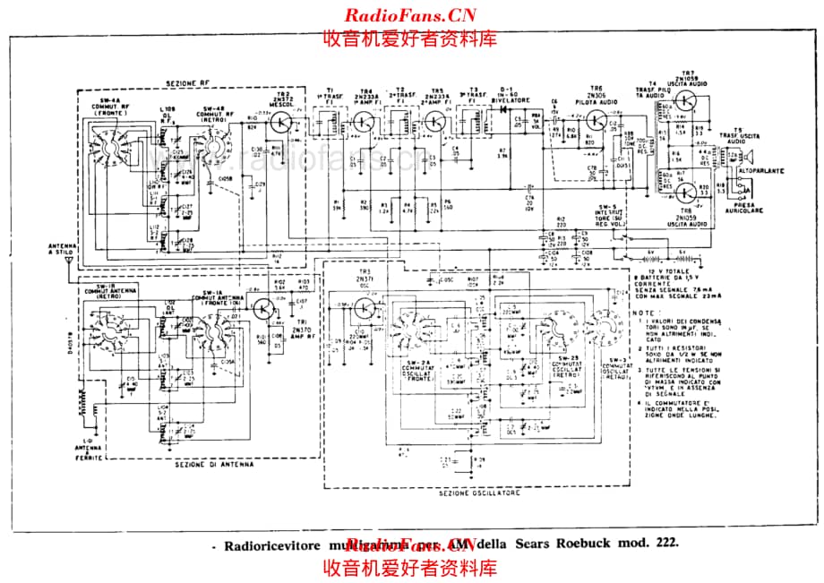 Sears Roebuck 222 电路原理图.pdf_第1页