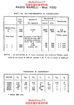 Radiomarelli Fido I alignment I 电路原理图.pdf