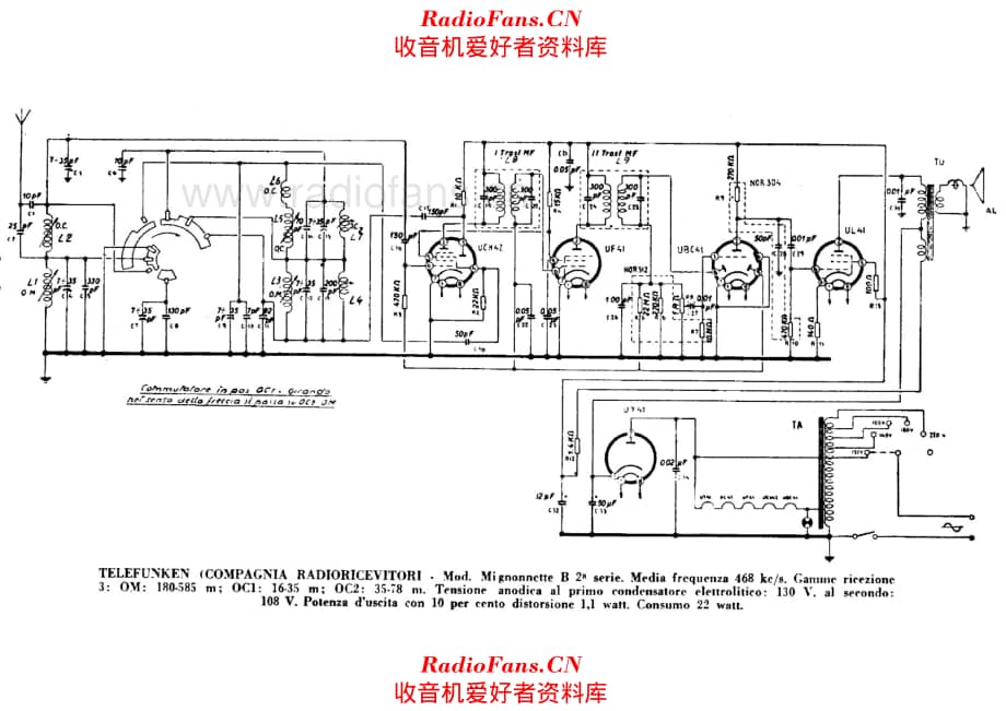 Telefunken Mignonette B II series 电路原理图.pdf_第1页