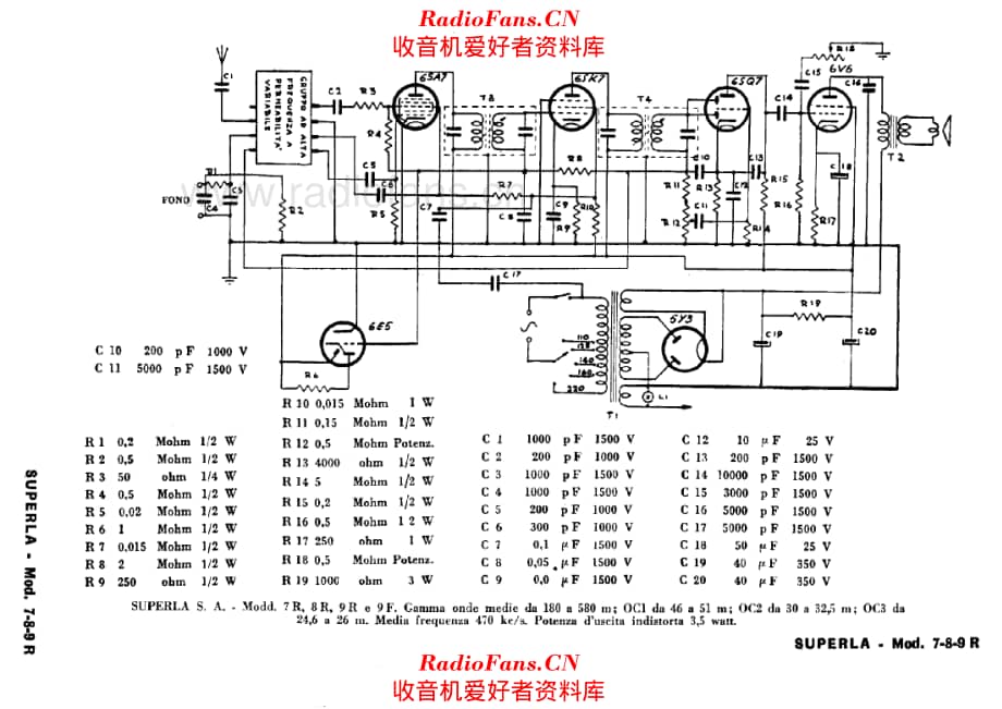 Radio Superla 7R 8R 9F 9R 电路原理图.pdf_第1页