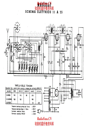 Radiomarelli 11A25 alternate 电路原理图.pdf