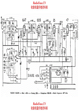 Siare 454 - Crosley 253 电路原理图.pdf