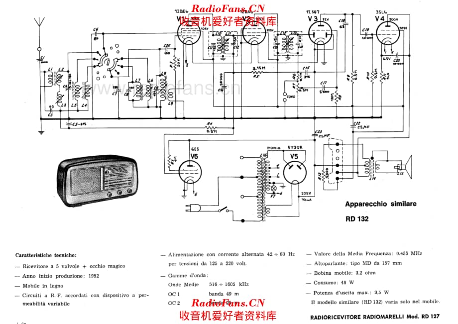 Radiomarelli RD127 RD132 电路原理图.pdf_第1页
