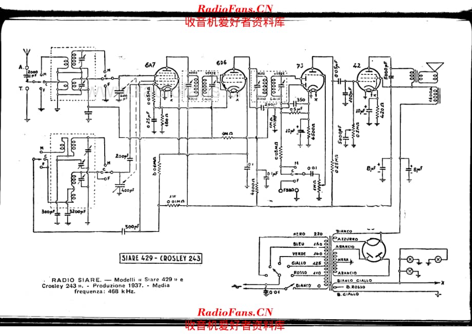 Siare Crosley S-429_C-243 电路原理图.pdf_第1页