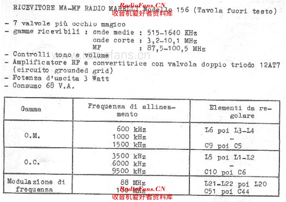 Radiomarelli 156 specs 电路原理图.pdf_第1页