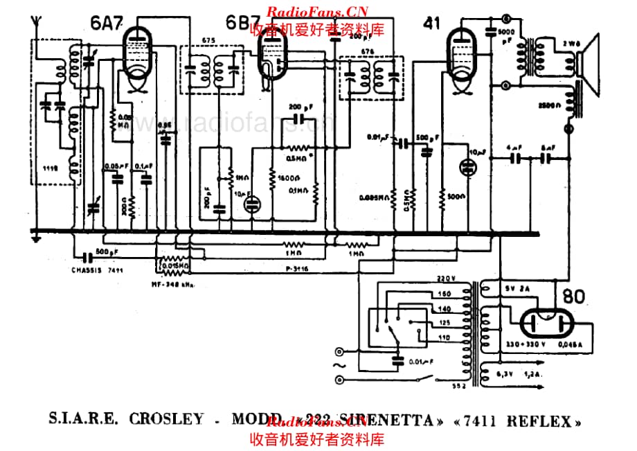 Siare 222 Sirenetta 7411 Reflex 电路原理图.pdf_第1页