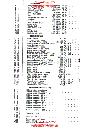 Radiomarelli 121B components 电路原理图.pdf