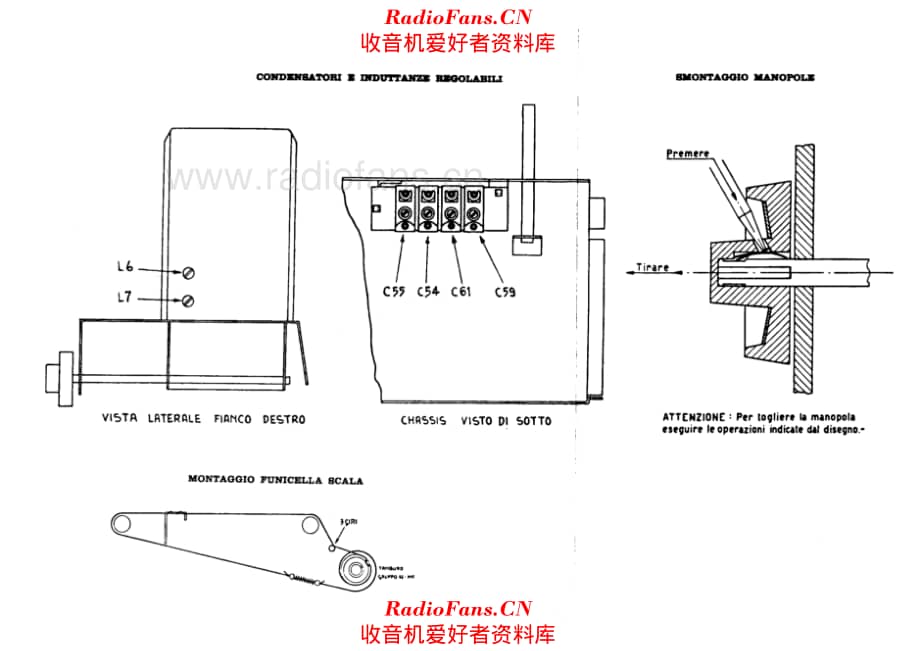 Radiomarelli Aladino 170M Capacitors and Coils 电路原理图.pdf_第1页