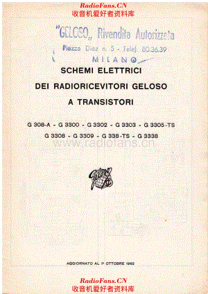 Schemi Elettrici dei Radioricevitori Geloso a Transistori 1962 电路原理图.pdf