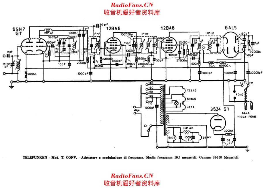 Telefunken T Conv - FM adapter 电路原理图.pdf_第1页