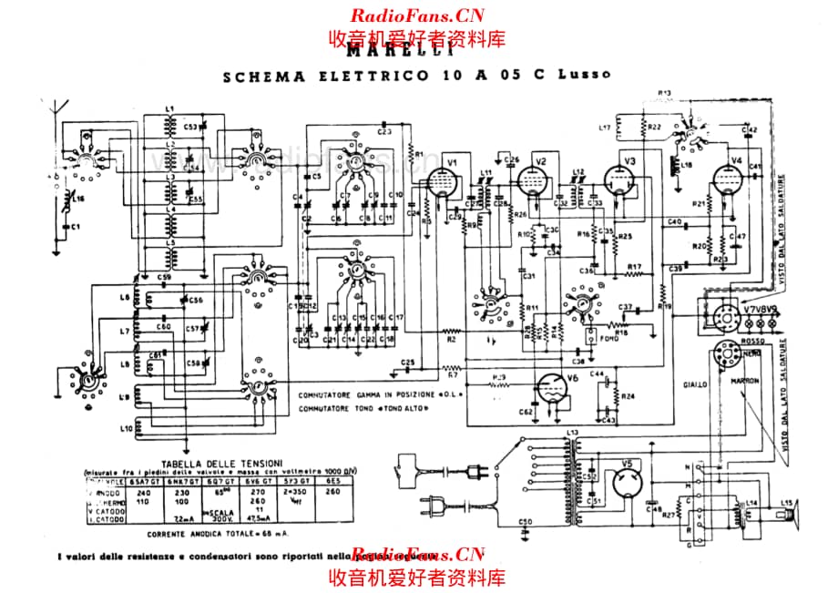 Radiomarelli 10A05C Lusso 电路原理图.pdf_第1页
