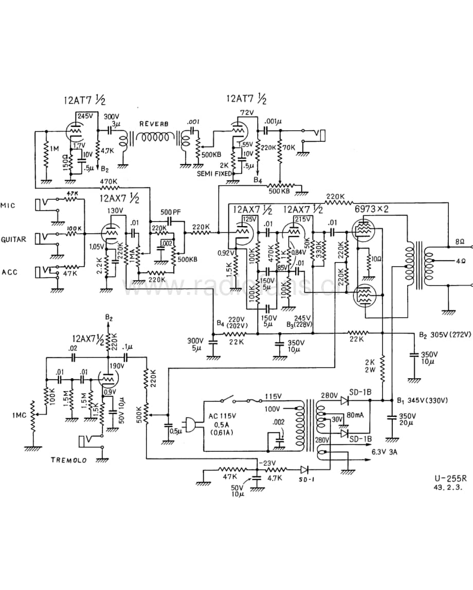 Univox U-255R 电路原理图.pdf_第1页