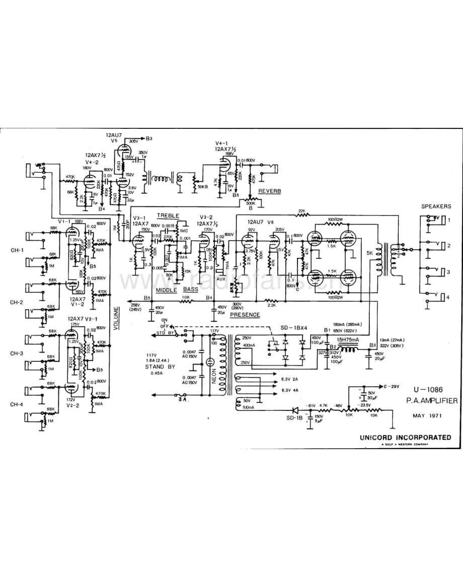 Univox U-1086 电路原理图.pdf_第1页
