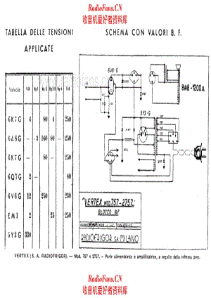 Vertex Radiofrigor 757 2757 power and AF 电路原理图.pdf