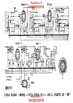 Unda Octa Unda 78-1 98-1 IF & HF sections 电路原理图.pdf