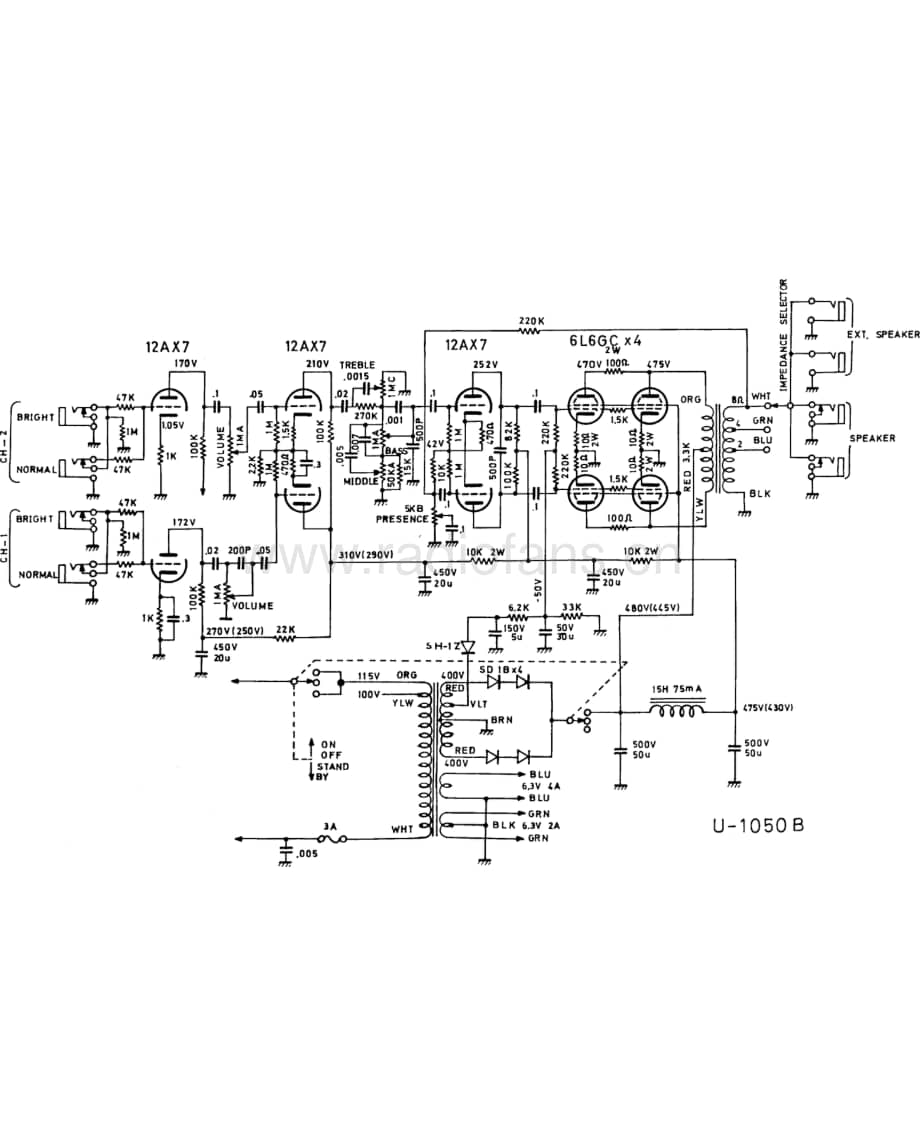 Univox U-1050B 电路原理图.pdf_第1页
