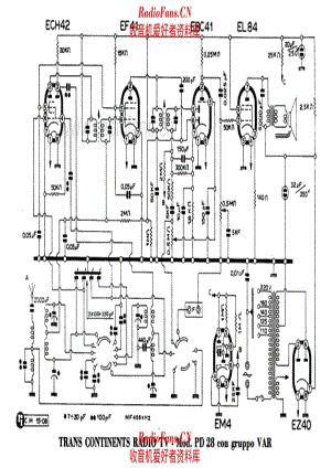 Trans Continents Radio PD28 with VAR tuner unit 电路原理图.pdf