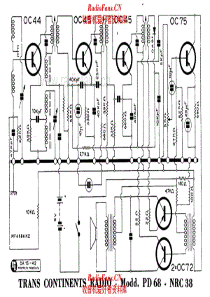 Trans Continents Radio PD68 NRC38 电路原理图.pdf