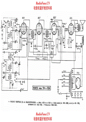 Vertex Radiofrigor 531 1531 电路原理图.pdf