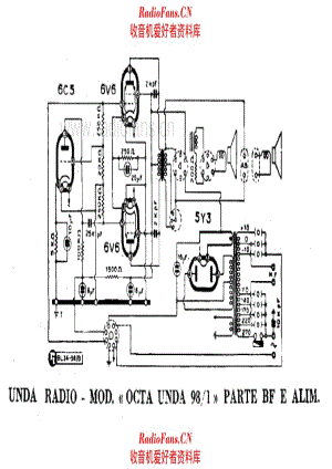 Unda Octa Unda 78-1 98-1 power & AF section 电路原理图.pdf