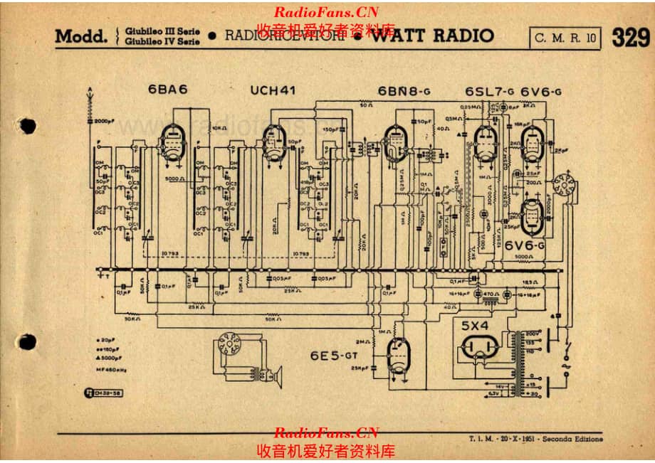 Watt Radio Giubileo IIIserie 电路原理图.pdf_第1页