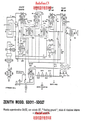 Zenith 5D011 5D027 电路原理图.pdf