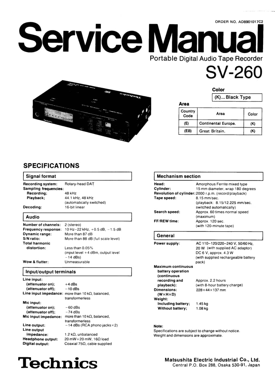 SV260_SM_TECHNICS_EN电路原理图 .pdf_第1页