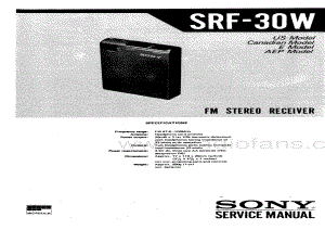 SONY SRF-30W Service Manual电路原理图 .pdf