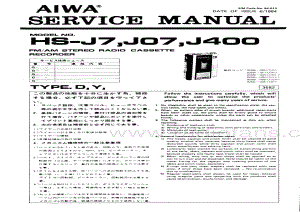 AIWA HS-J7,J400 Service Manual电路原理图 .pdf
