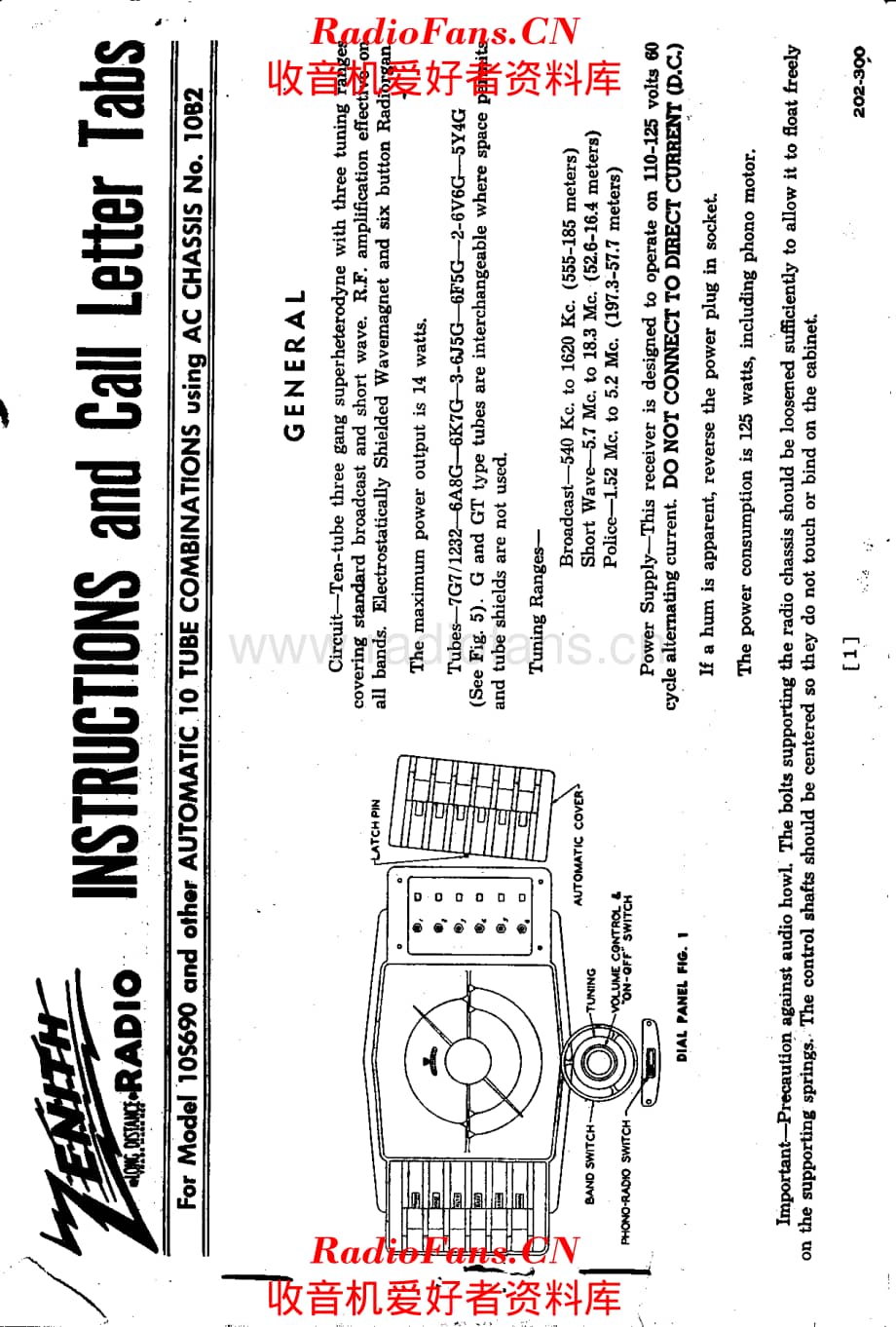 Zenith 10S690 instructions 电路原理图.pdf_第1页