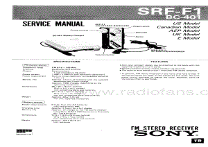 SONY SRF-F1 Service Manual电路原理图 .pdf