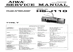 AIWA HS-J110 Service Manual电路原理图 .pdf