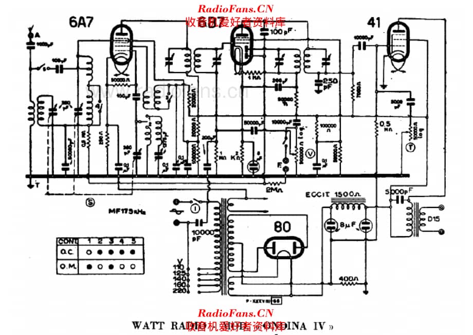 Watt Radio Ondina IV 电路原理图.pdf_第1页