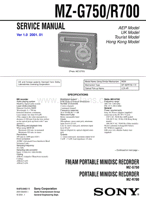 sony_mz-g750,r700_ver1.0电路原理图 .pdf