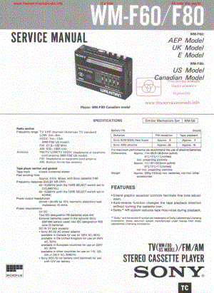 SONYwm-f60电路原理图 .pdf