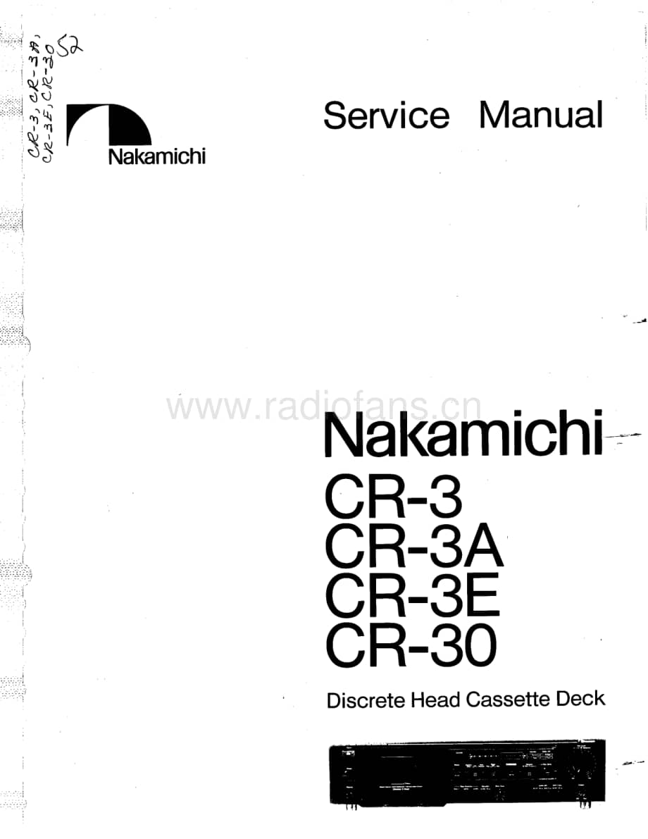 Nakamichi CR3维修手册电路原理图.pdf_第1页