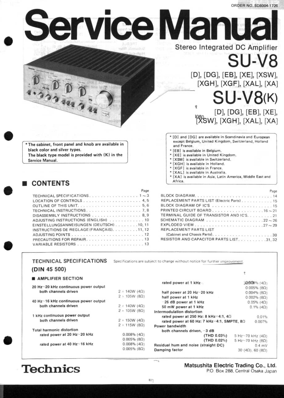 Technics SU-V8电路原理图 .pdf_第1页