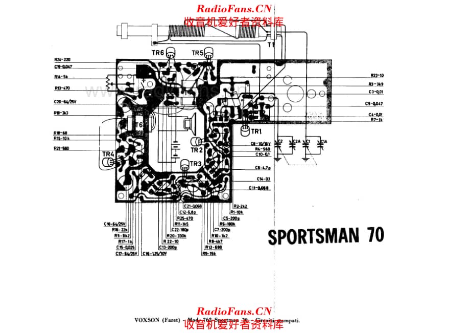 Voxson 762 Sportsman 70 PCB layout 电路原理图.pdf_第1页